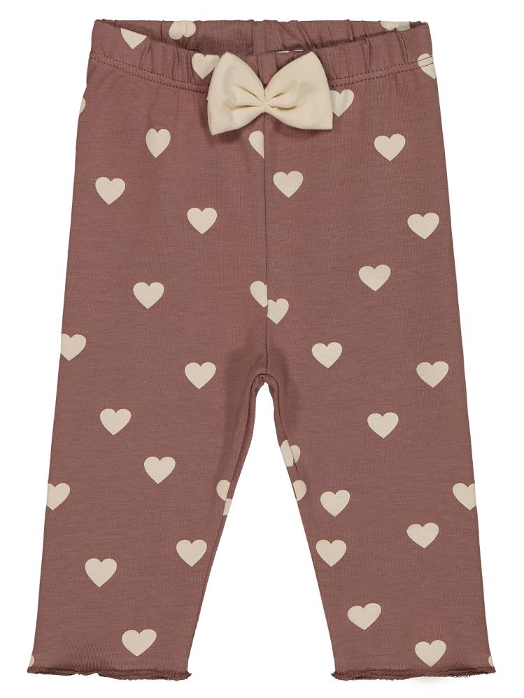 Civil Baby Kalp Baskılı 6-18 Ay Tayt - Kahve