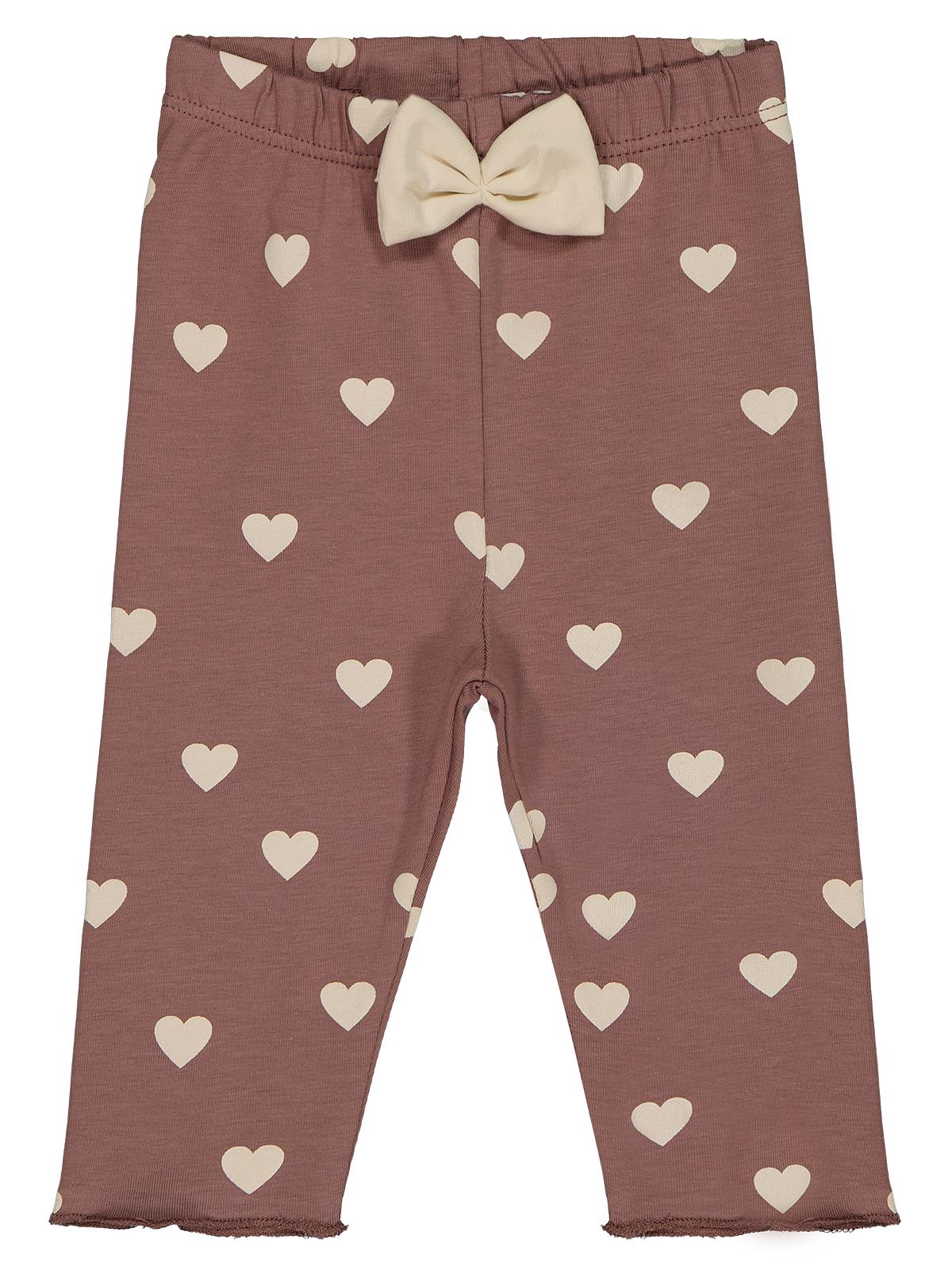 Civil Baby Kalp Baskılı 6-18 Ay Tayt - Kahve