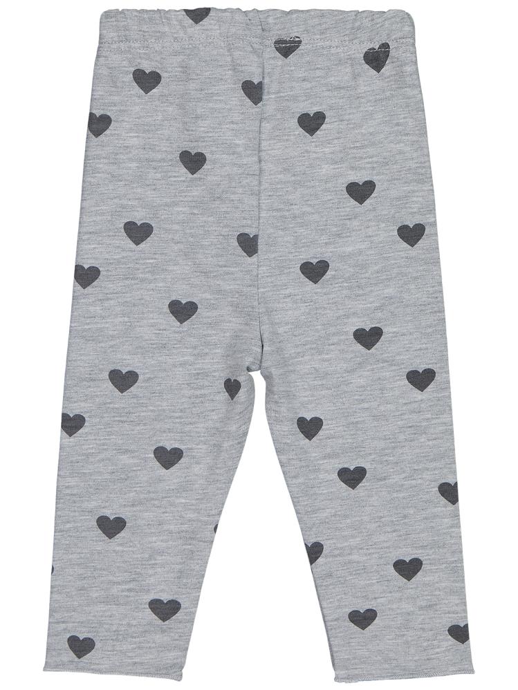 Civil Baby Kalp Baskılı 6-18 Ay Tayt - Gri