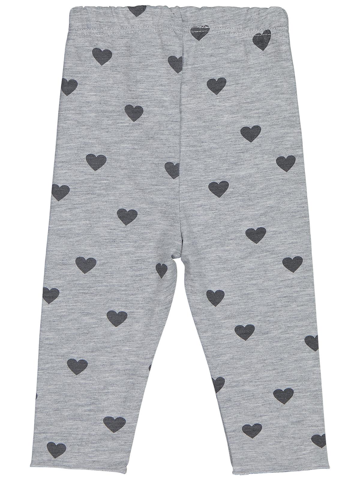 Civil Baby Kalp Baskılı 6-18 Ay Tayt - Gri