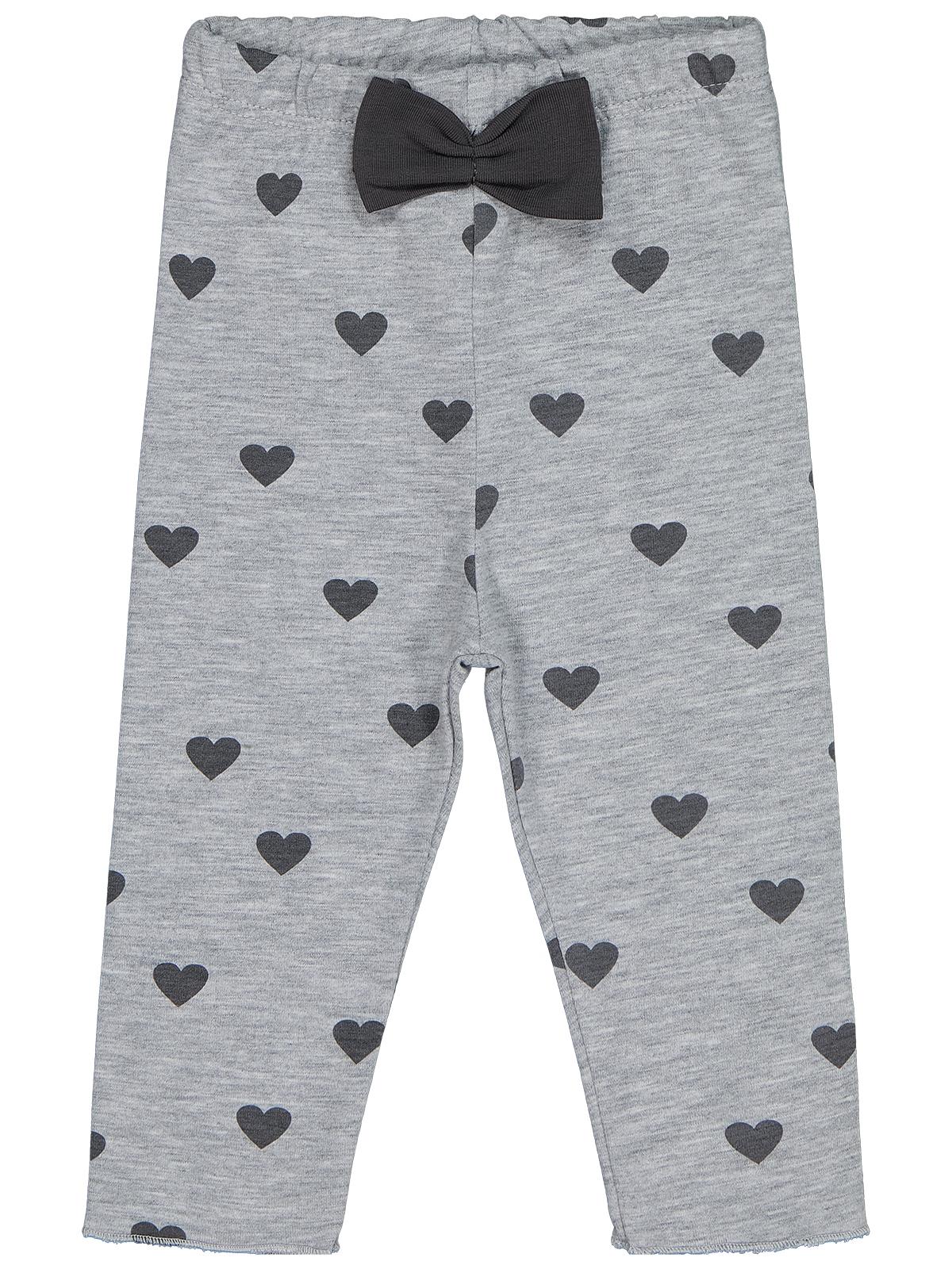 Civil Baby Kalp Baskılı 6-18 Ay Tayt - Gri