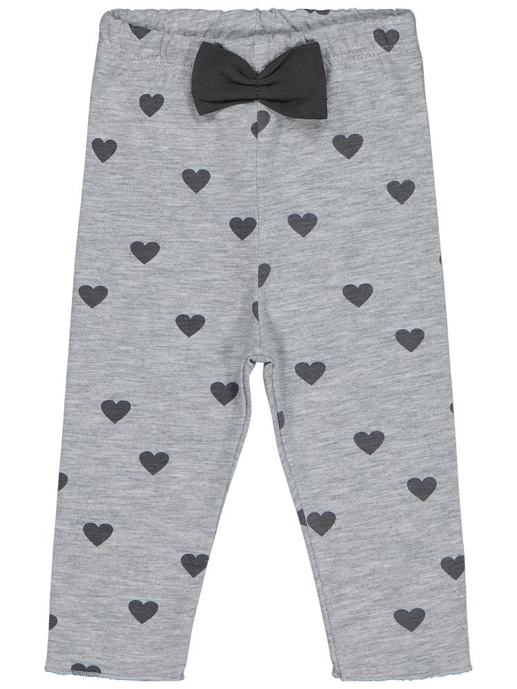 Civil Baby Kalp Baskılı 6-18 Ay Tayt - Gri