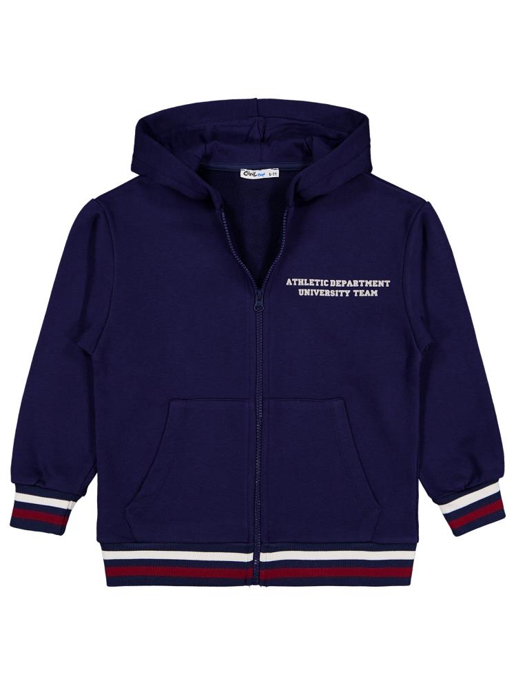 Civil Boys Original Baskılı 10-13 Yaş Hırka - Lacivert