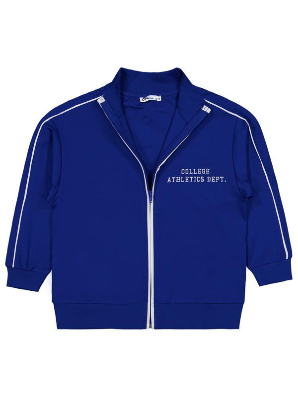 Civil Boys Kolej Atletic Nakışlı Biyeli 10-13 Yaş Hırka - Mavi