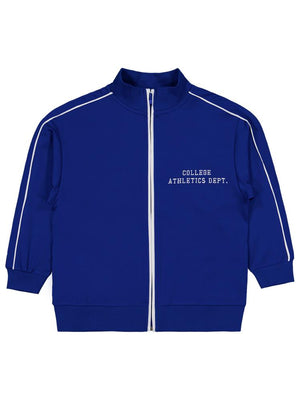 Civil Boys Kolej Atletic Nakışlı Biyeli 10-13 Yaş Hırka - Mavi