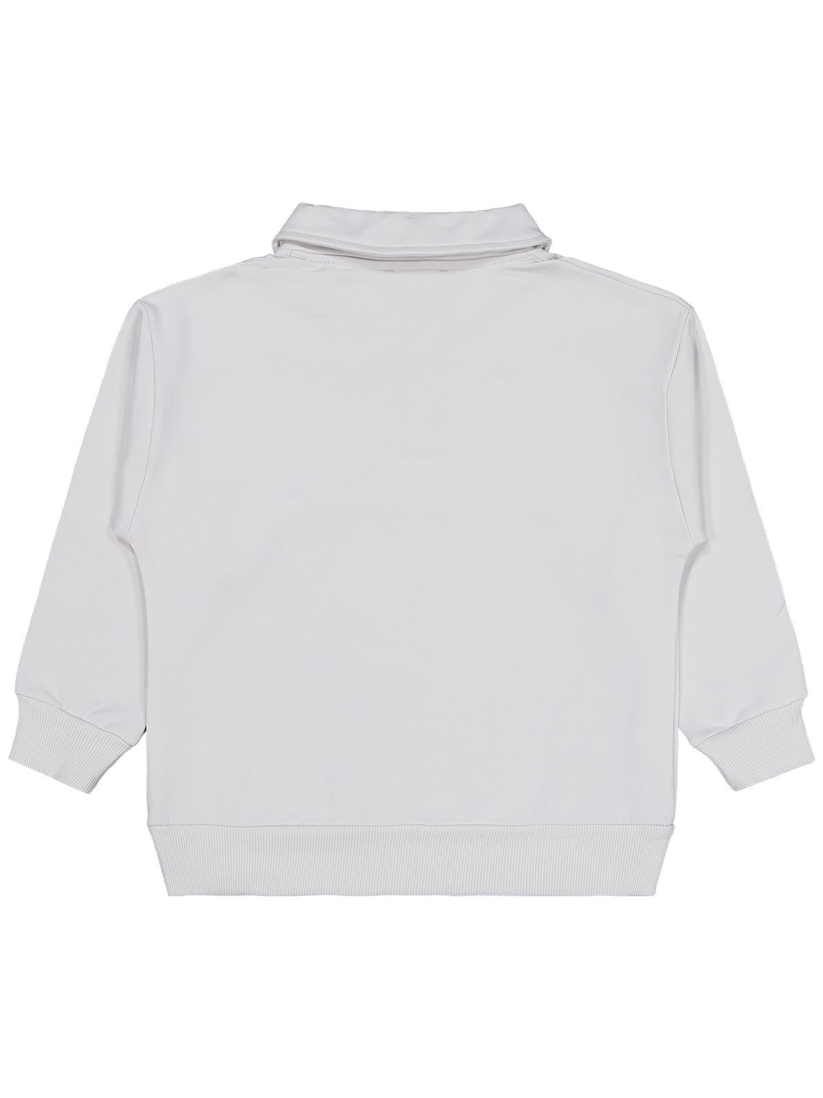 Civil Erkek Çocuk Pola Yaka Sweatshirt | Okul Kreş ve Günlük Kullanım - Gri