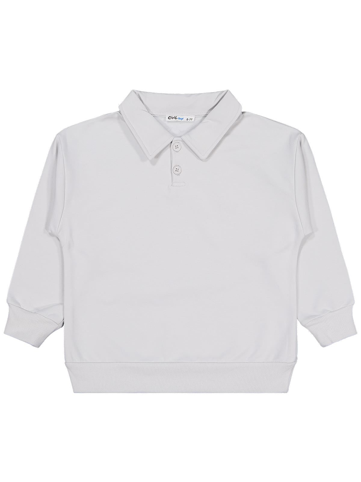 Civil Boys Pola Yaka 10-13 Yaş Sweatshirt - Gri