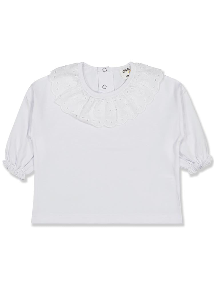 Civil Baby Fisto Yakalı 6-18 Ay Sweatshirt - Beyaz