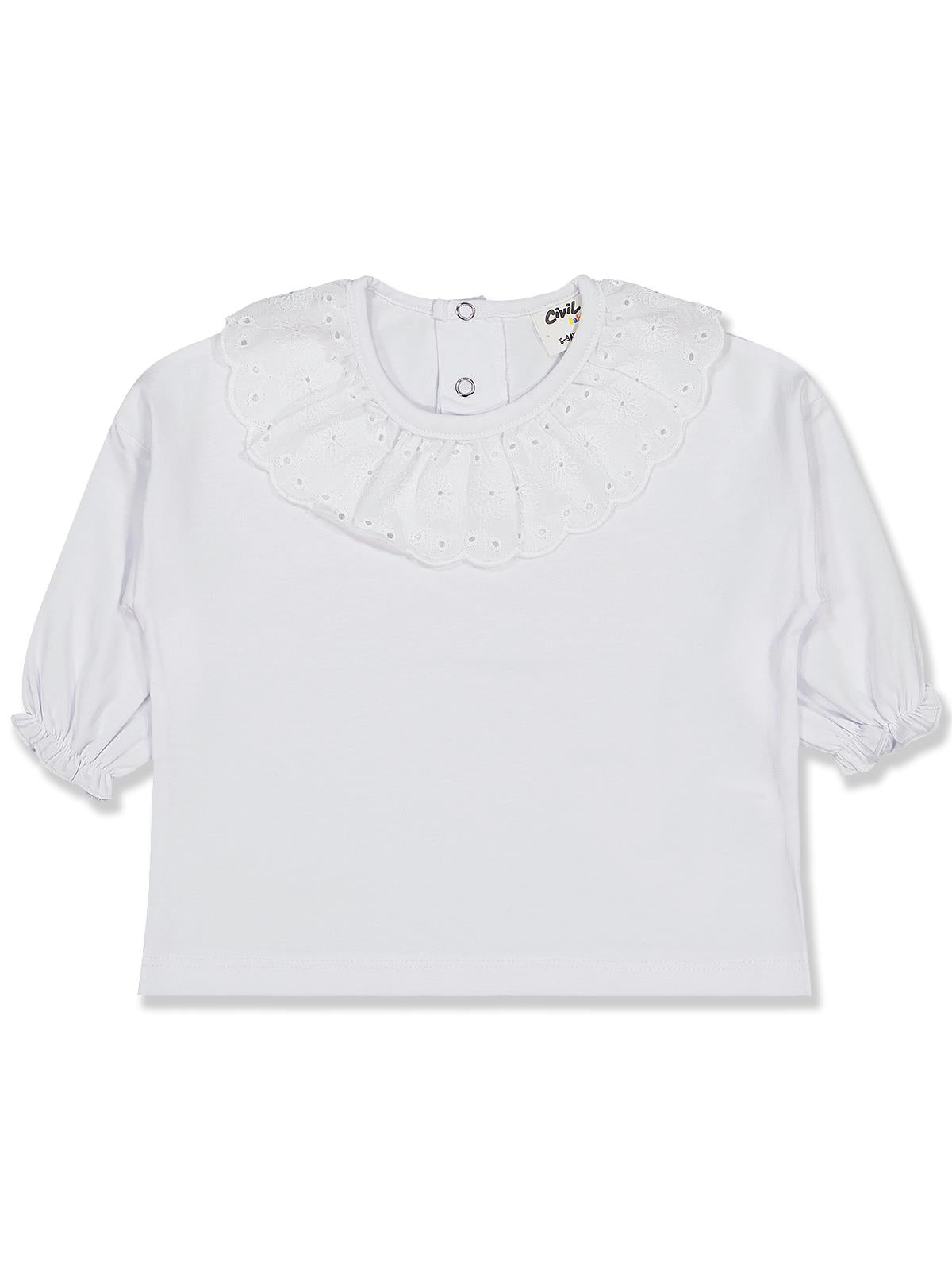 Civil Baby Fisto Yakalı 6-18 Ay Sweatshirt - Beyaz