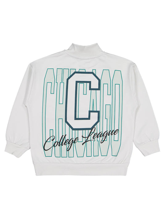 Civil Boys C Chıcago Baskılı-Nakışlı 10-13 Yaş Sweatshirt - Gri
