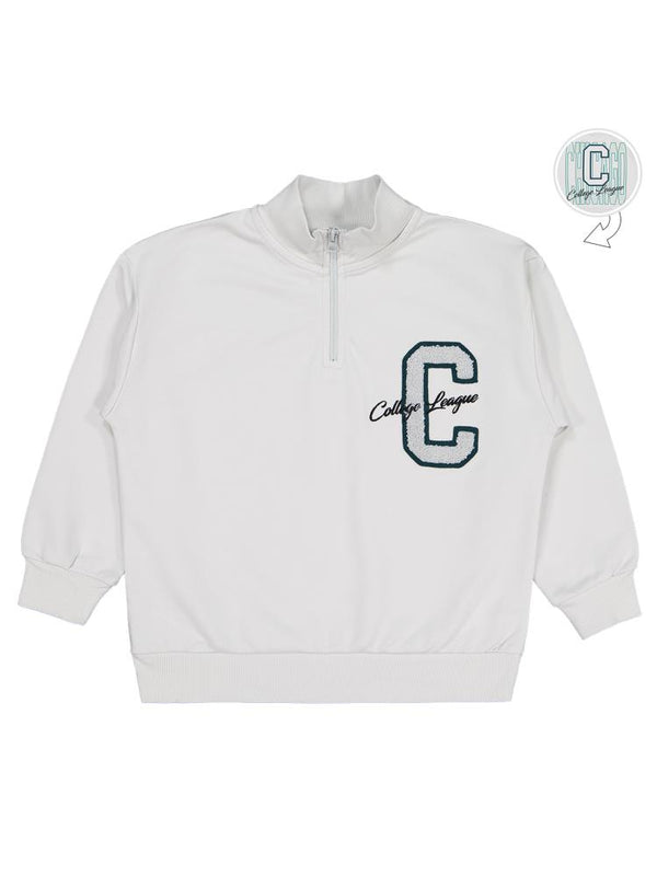 Civil Boys C Chıcago Baskılı-Nakışlı 6-9 Yaş Sweatshirt - Gri