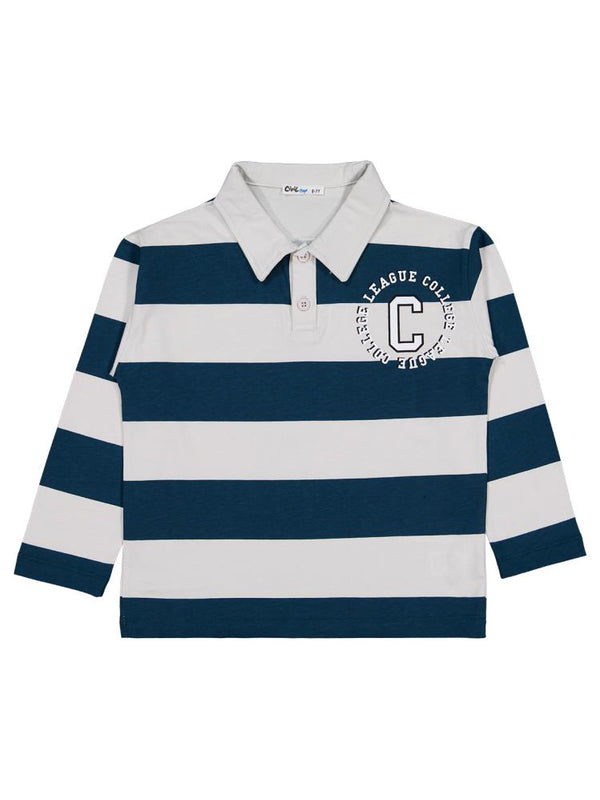 Civil Boys Lımıted Baskılı Çizgi Emp. 6-9 Yaş Sweatshirt - Gri