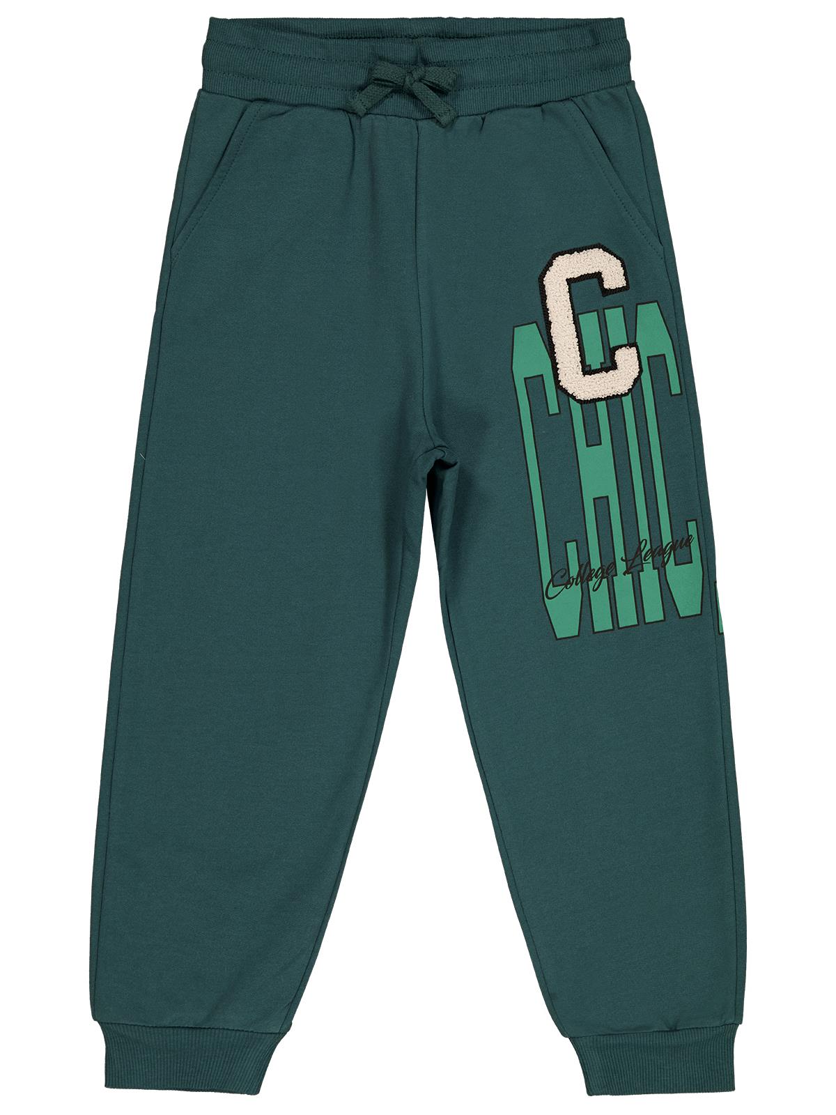 Civil Boys C Chıcago Baskılı-Nakışlı 6-9 Yaş Eşofman Altı - Yeşil