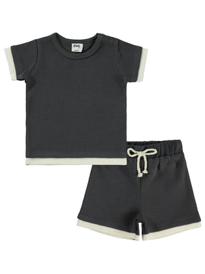 Civil Baby Çıkma Detaylı 6-18 Ay Takım - Gri