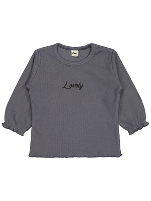 Civil Baby Lovely Nakışlı 6-18 Ay Sweatshirt - Gri