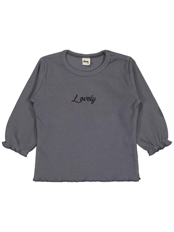 Civil Baby Lovely Nakışlı 6-18 Ay Sweatshirt - Gri