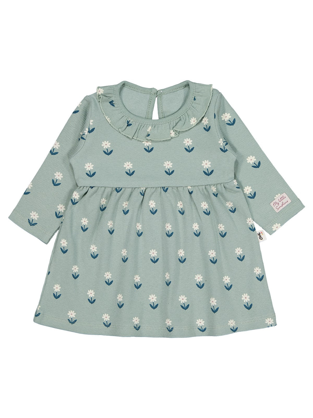 Civil Baby Çiçek Baskılı 6-18 Ay Elbise - Yeşil