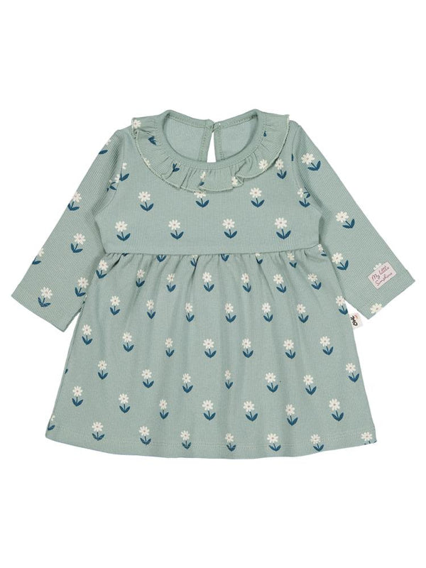 Civil Baby Çiçek Baskılı 6-18 Ay Elbise - Yeşil