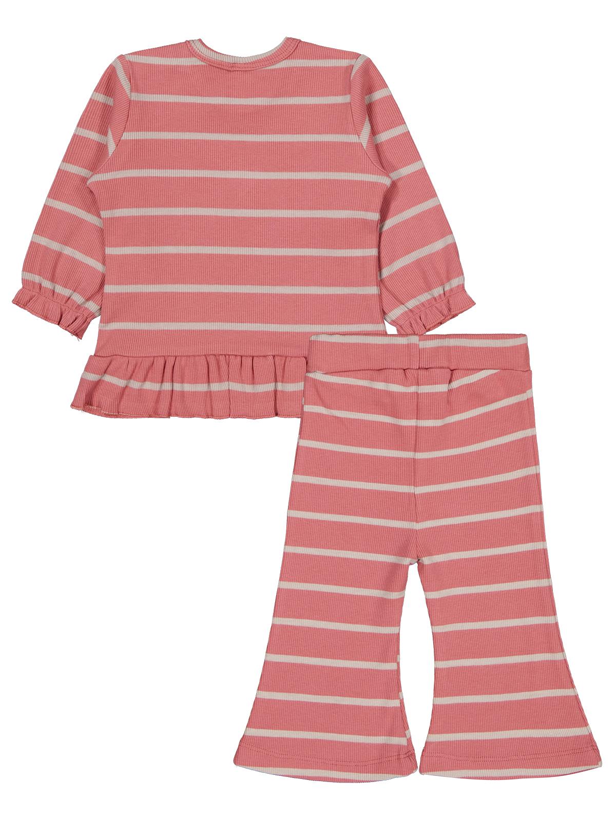 Civil Baby Çizgili 6-18 Ay Takım - Turuncu