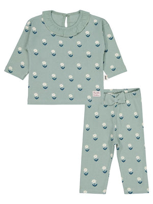 Civil Baby Çiçek Baskılı 6-18 Ay Takım - Yeşil