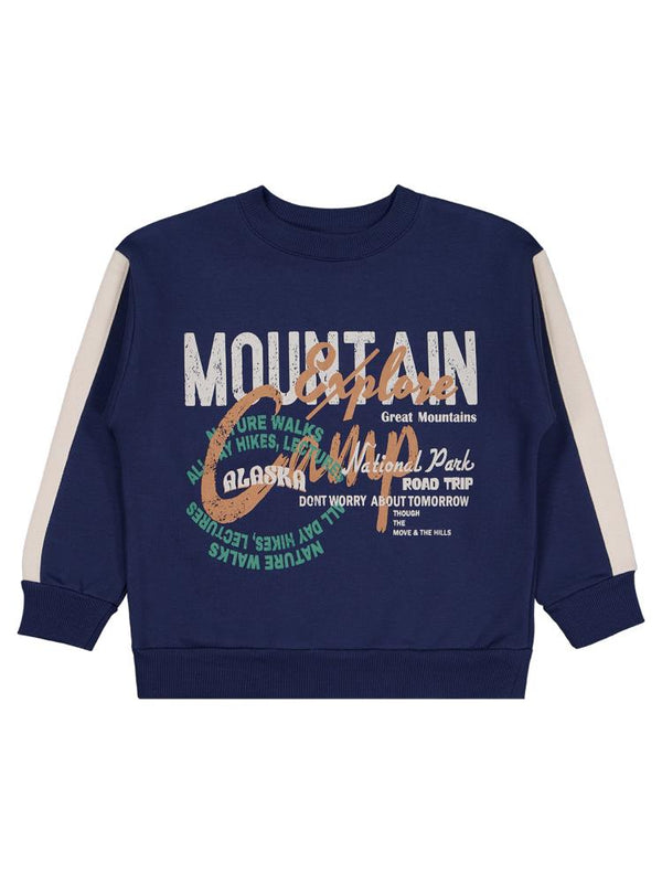 Civil Boys Mountaın Camp Baskılı 10-13 Yaş Sweatshirt - Lacivert