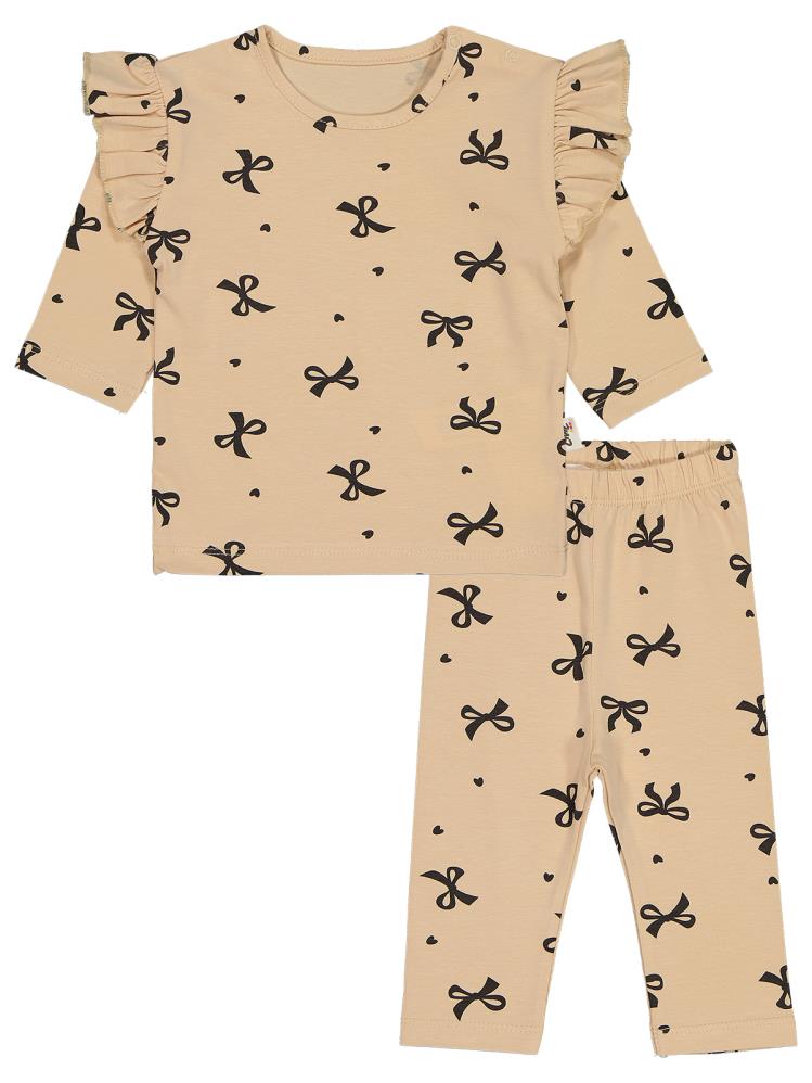 Civil Baby Fiyonk Empirme 6-18 Ay Takım - Bej