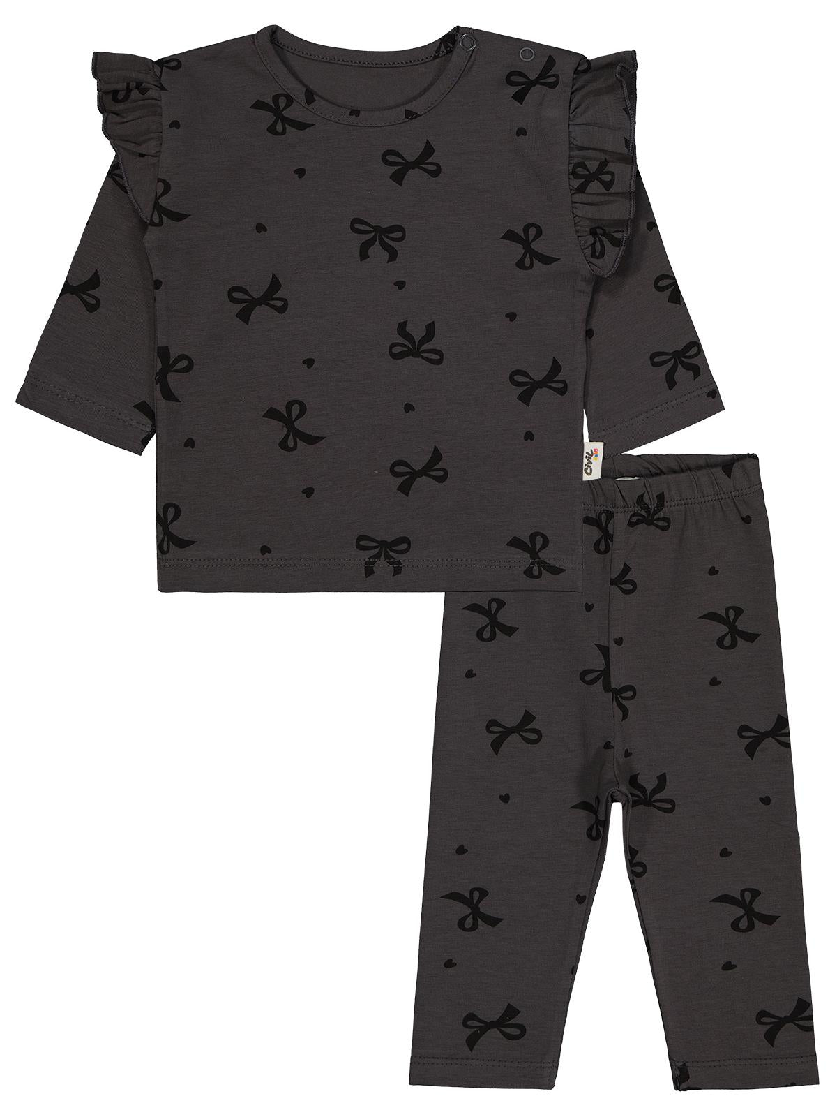 Civil Baby Fiyonk Empirme 6-18 Ay Takım - Gri