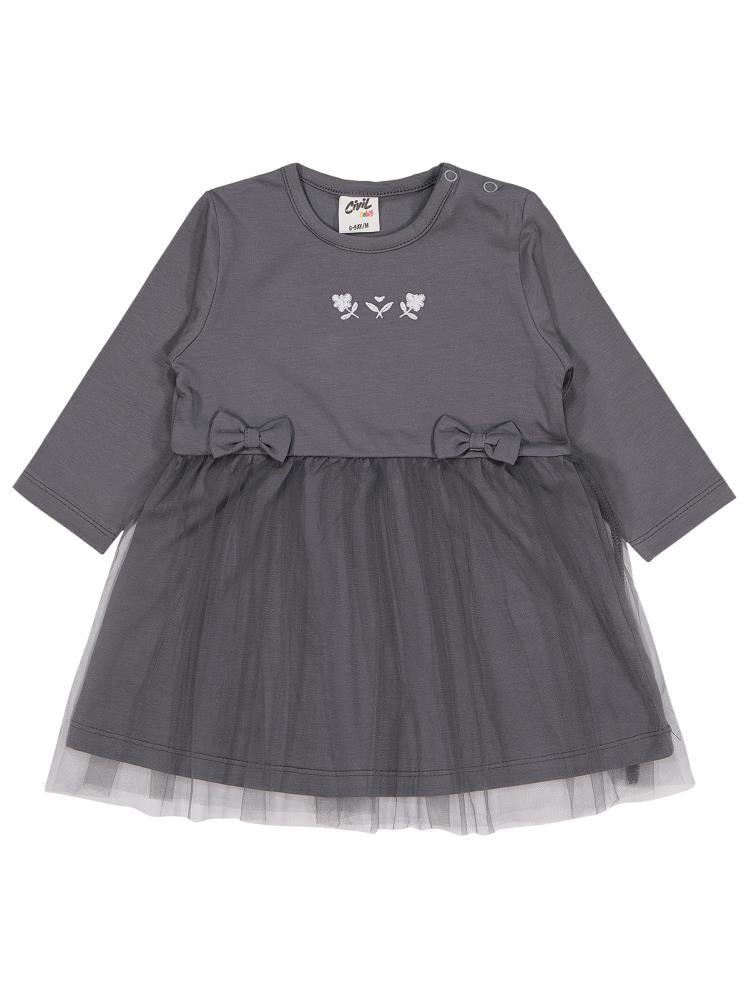 Civil Baby Elbise  6-18 Ay  - Gri