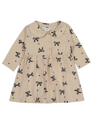 Civil Baby Fiyonk Empirme 6-18 Ay Elbise - Bej