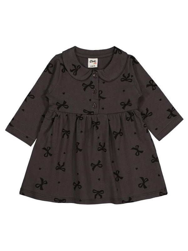 Civil Baby Fiyonk Empirme 6-18 Ay Elbise - Gri