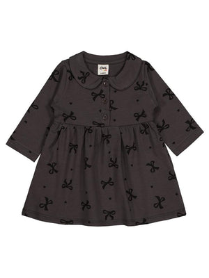 Civil Baby Fiyonk Empirme 6-18 Ay Elbise - Gri