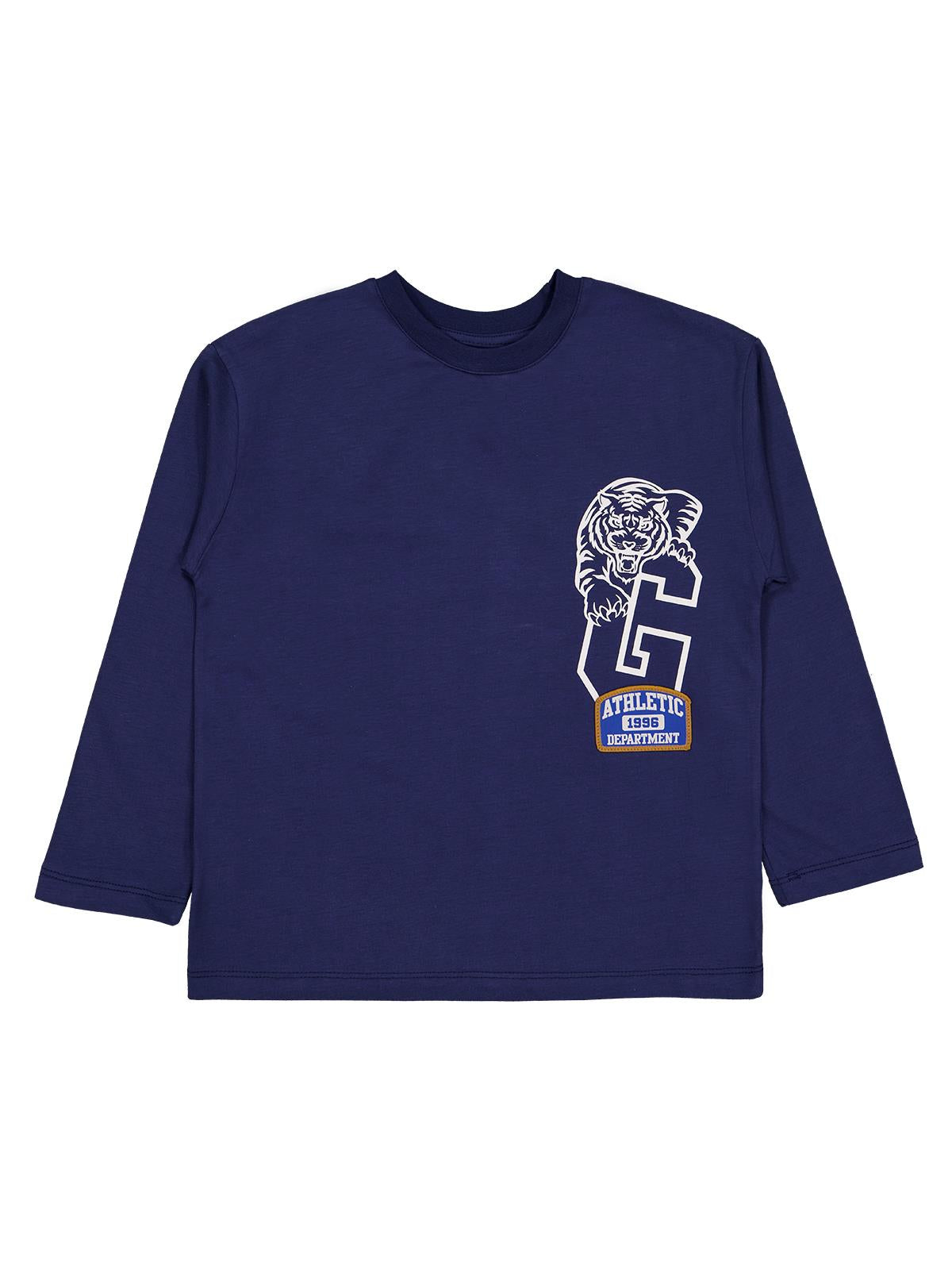 Civil Boys Tiger Baskılı - Etiketli 6-9 Yaş Sweatshirt - Lacivert