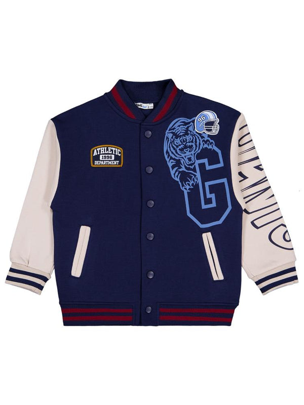 Civil Boys Tiger Baskılı - Etiketli 10-13 Yaş Hırka - Lacivert