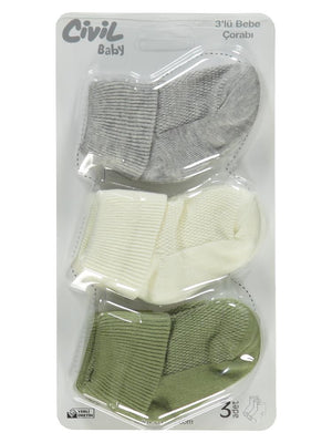Civil Baby Lacost Basic Asetat 0-24 Ay Çorap Setleri