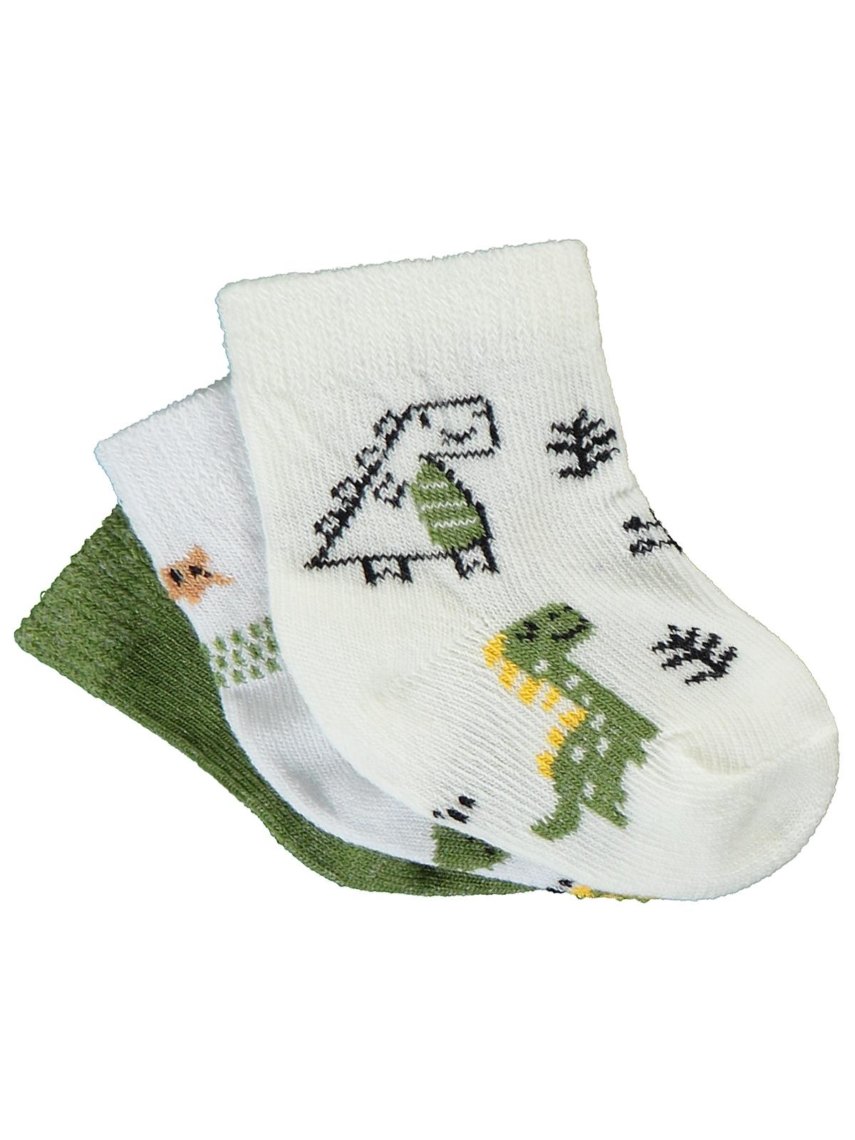 Civil Baby Hello Dino Desen Asetat 0-24 Ay Çorap Setleri