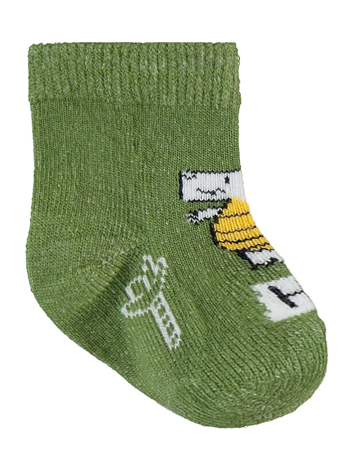 Civil Baby Hello Dino Desen Asetat 0-24 Ay Çorap Setleri