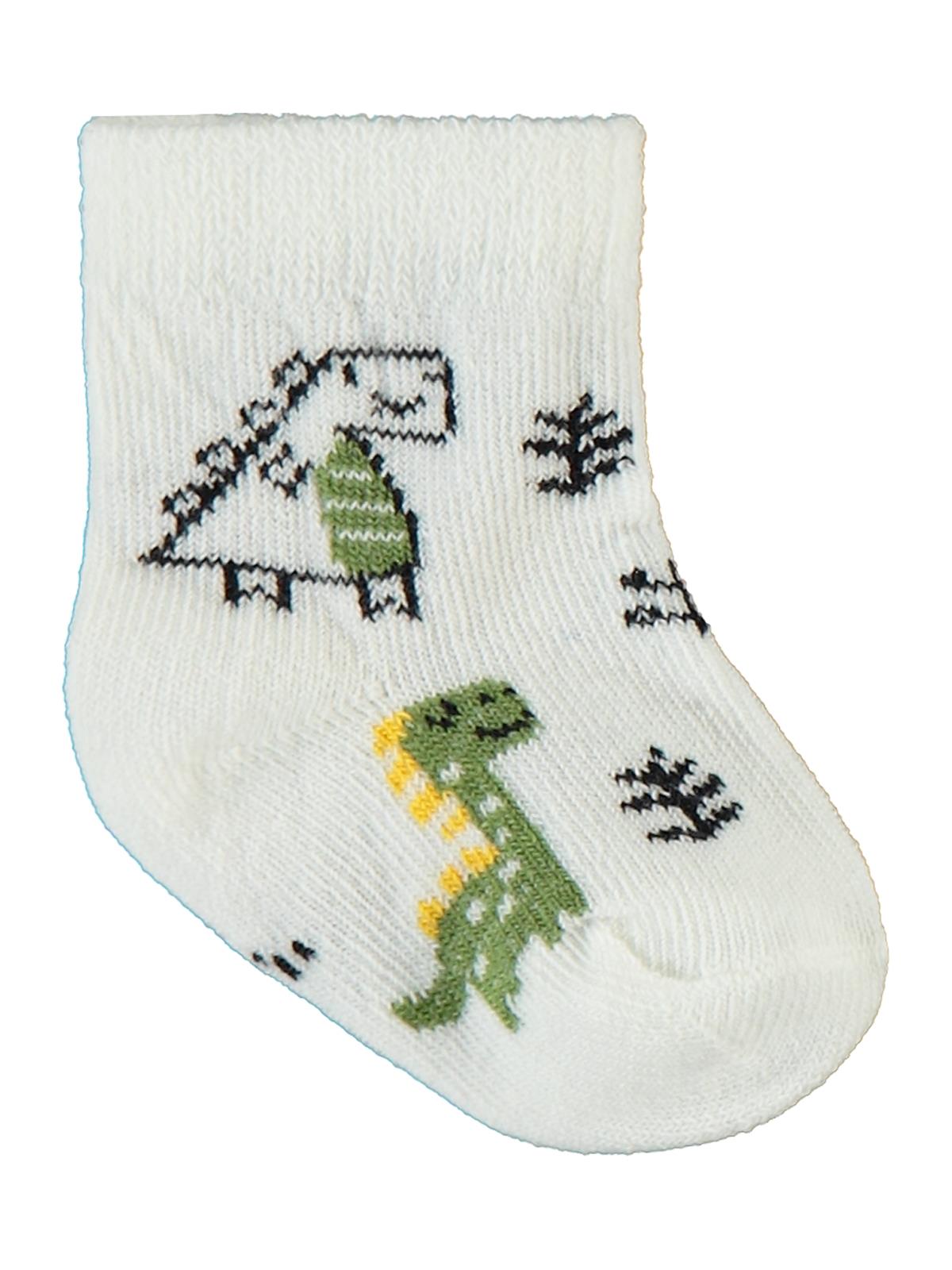 Civil Baby Hello Dino Desen Asetat 0-24 Ay Çorap Setleri