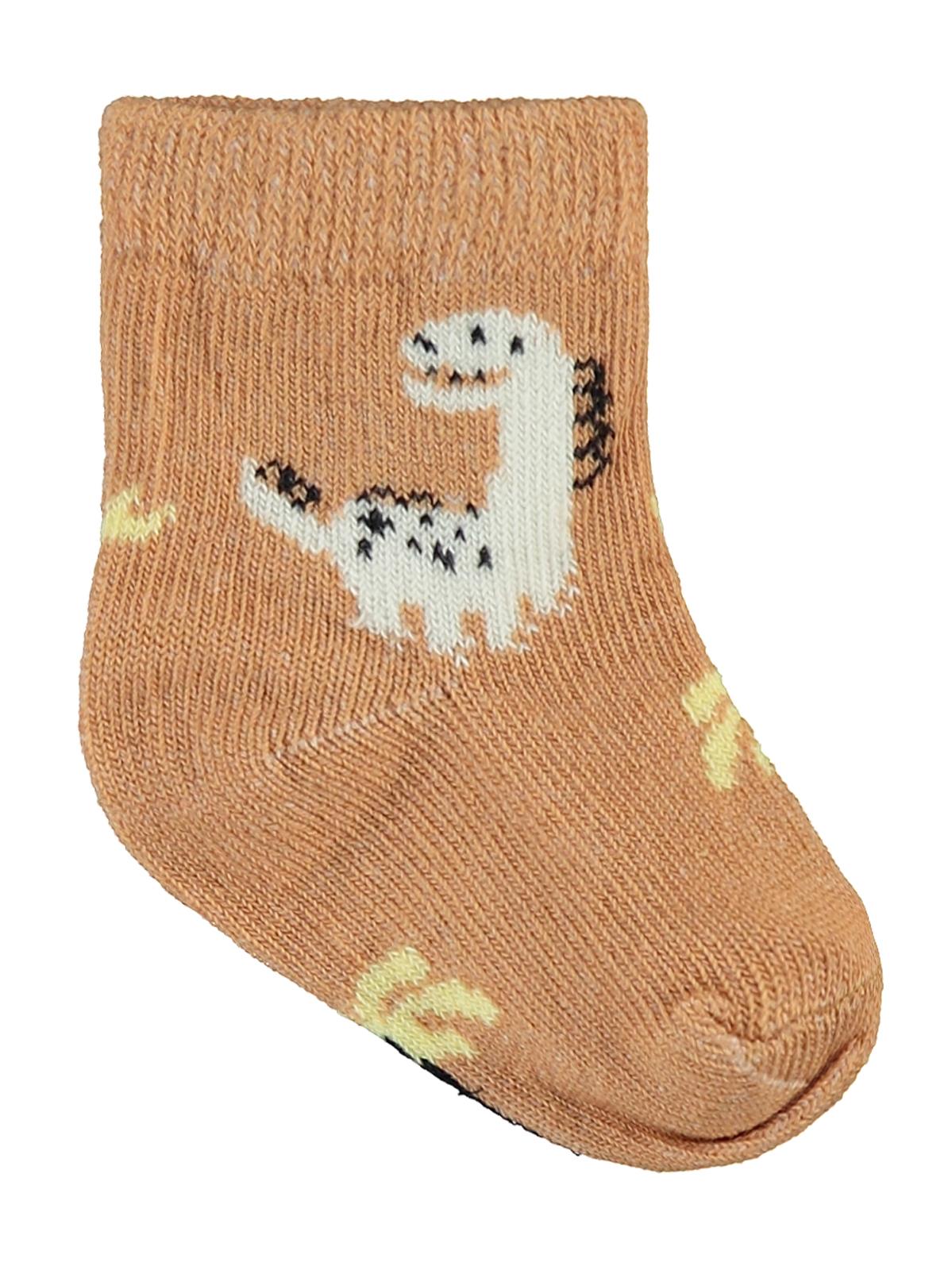 Civil Baby Dinazor Desen Asetat 0-24 Ay Çorap Setleri