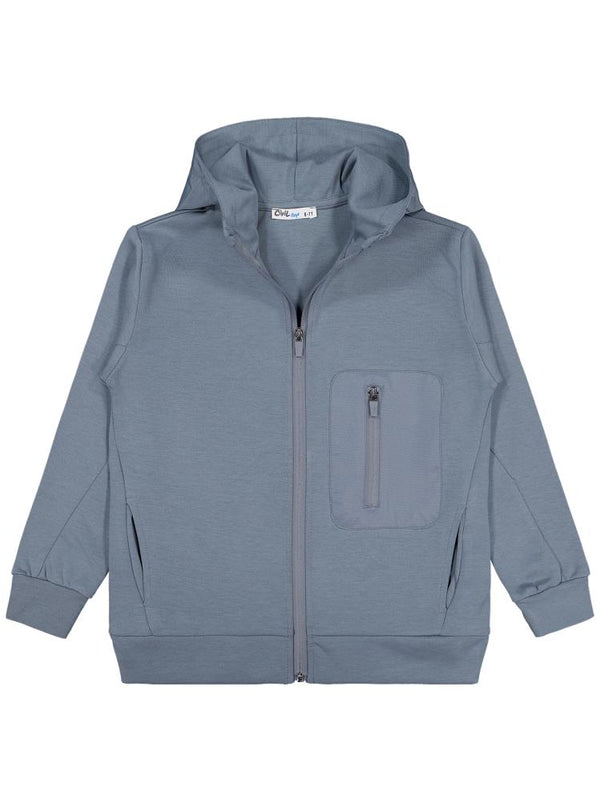 Civil Boys Etiketli - Micro Garnili 10-13 Yaş Hırka - Gri