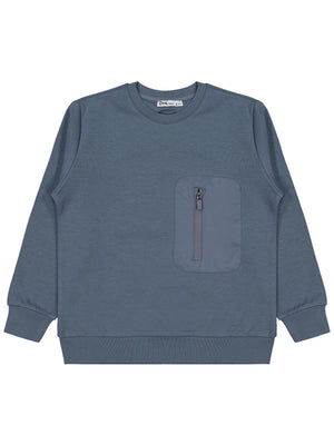 Civil Boys Etiketli - Micro Garnili 10-13 Yaş Sweatshirt - Gri