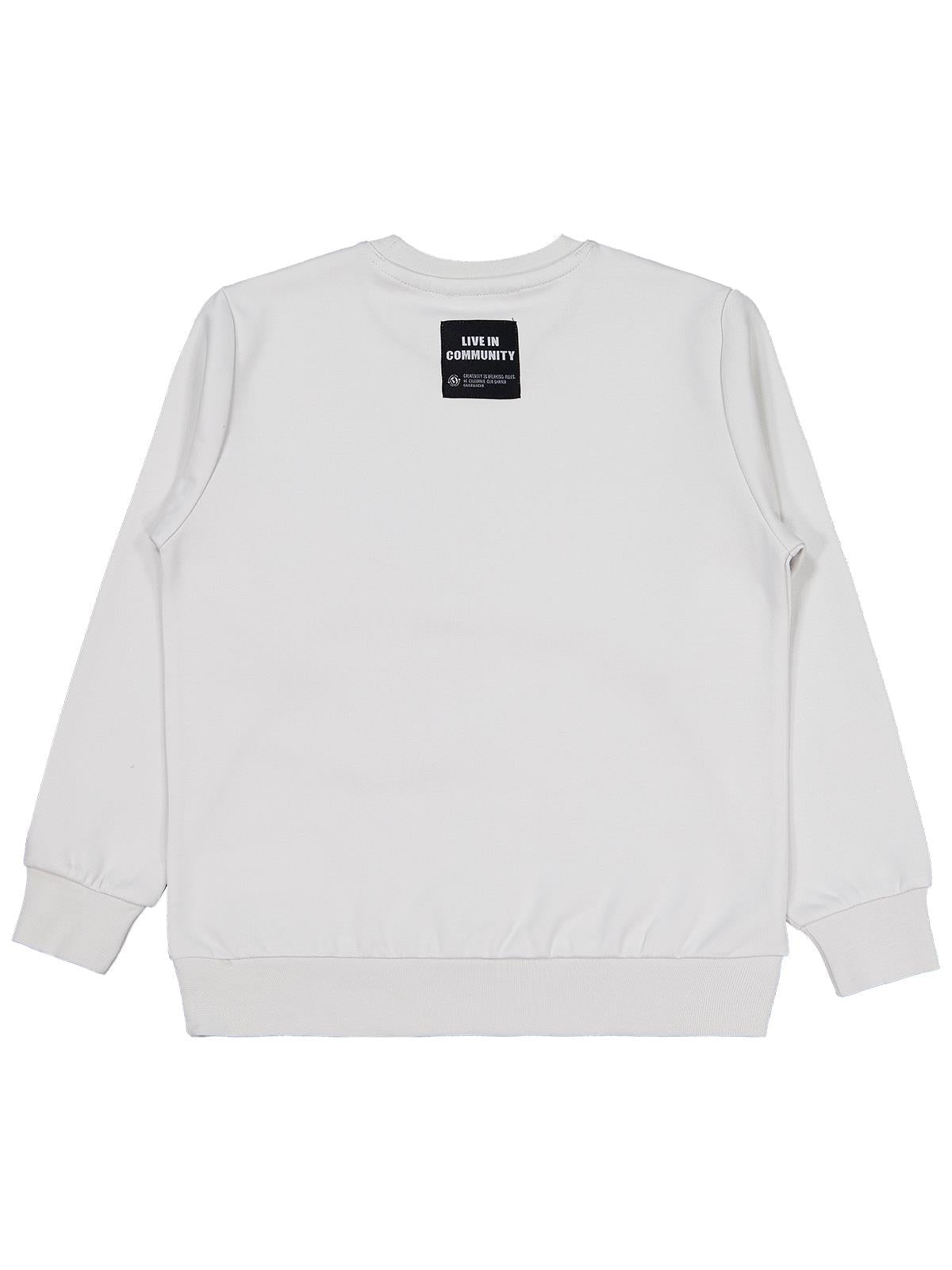 Civil Erkek Çocuk Etiketli - Micro Garnili Sweatshirt | Okul Kreş ve Günlük Kullanım - Gri