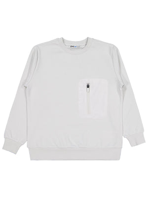 Civil Erkek Çocuk Etiketli - Micro Garnili Sweatshirt | Okul Kreş ve Günlük Kullanım - Gri