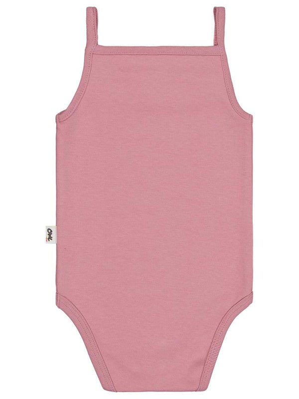 Civil Baby Penye İp Askılı Dantelli 2-3 Yaş Kız Çıtçıtlı Badi - Pembe