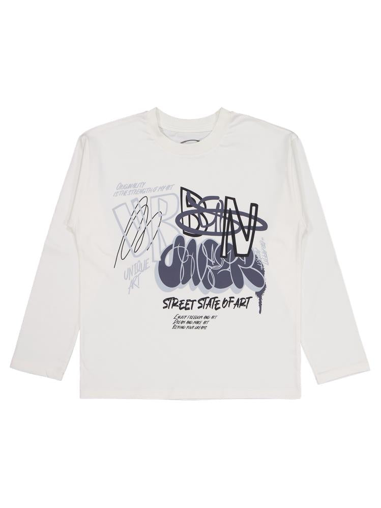 Civil Boys Urban Baskılı 10-13 Yaş Sweatshirt - Ekru