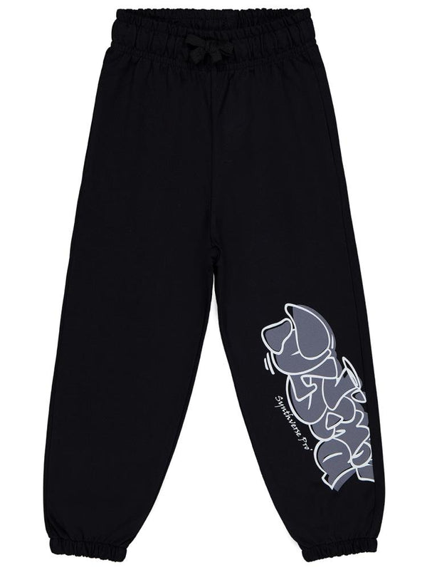 Civil Boys Grafiti Baskılı 10-13 Yaş Eşofman Altı - Siyah