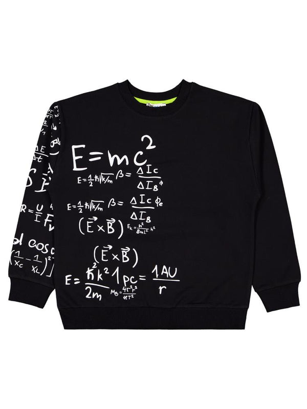Civil Boys Matematik Formül Baskılı 10-13 Yaş Sweatshirt - Siyah