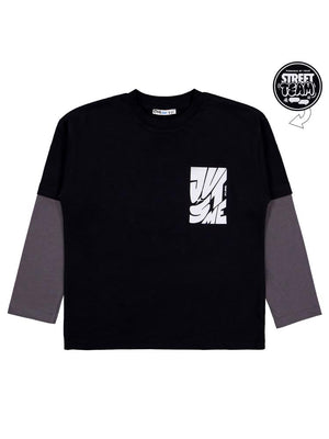 Civil Boys Street Team Baskılı 6-9 Yaş Sweatshirt - Siyah