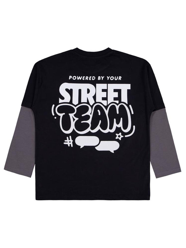 Civil Boys Street Team Baskılı 10-13 Yaş Sweatshirt - Siyah