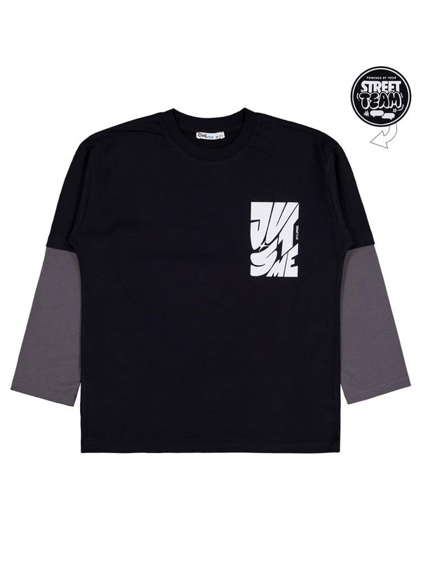 Civil Boys Street Team Baskılı 10-13 Yaş Sweatshirt - Siyah