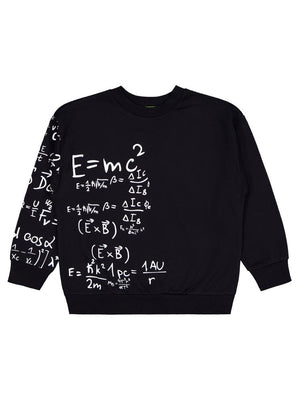 Civil Boys Matematik Formül Baskılı 6-9 Yaş Sweatshirt - Siyah
